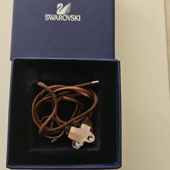 Swarovski Crystal Butterfly Pendant, Rope Necklace - Picture 14 of 16